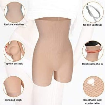 4-in-1 Shaper - Quick Slim Shape Wear Tummy, Back, Thighs, Hips - Black/Efffective Seamless Tummy Tucker Shapewear Body Shaper